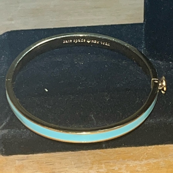 Kate Spade New York Enamel Hinged Bangle Bracelet, Blue - Picture 13 of 13